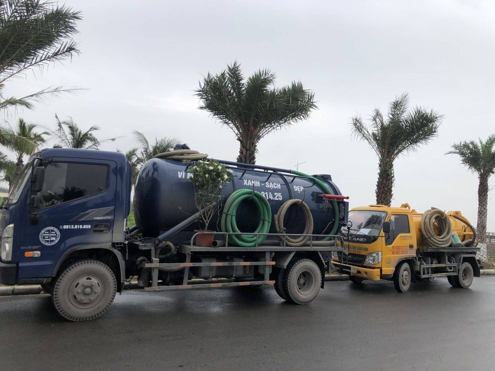 xe hút bể phốt chuyên dụng tại Vân Đồn 